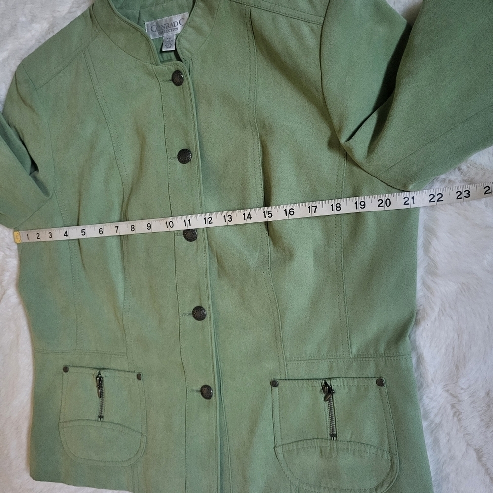 ConradC Faux Suede Women's Button Down Jacket Size 14 - Picture 9 of 12